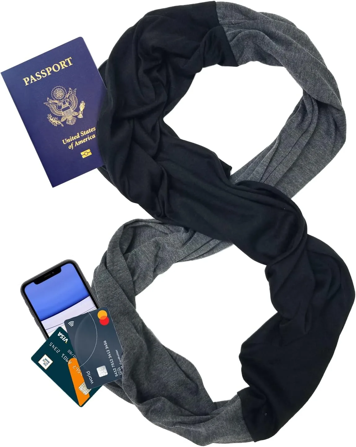 elzama Travel Scarf with Hidden Pockets