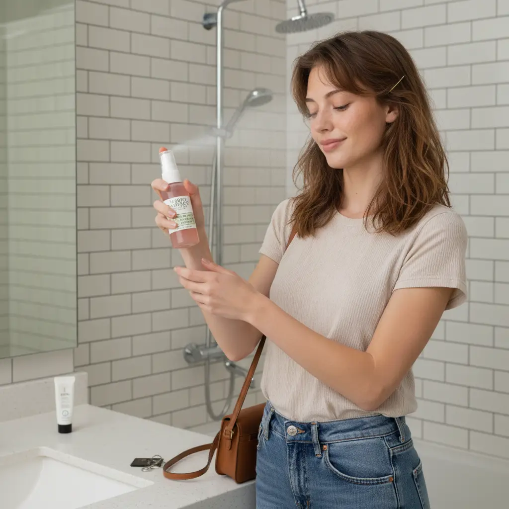 best cleansing balm for travel makeup removal — Emma travel skincare routine