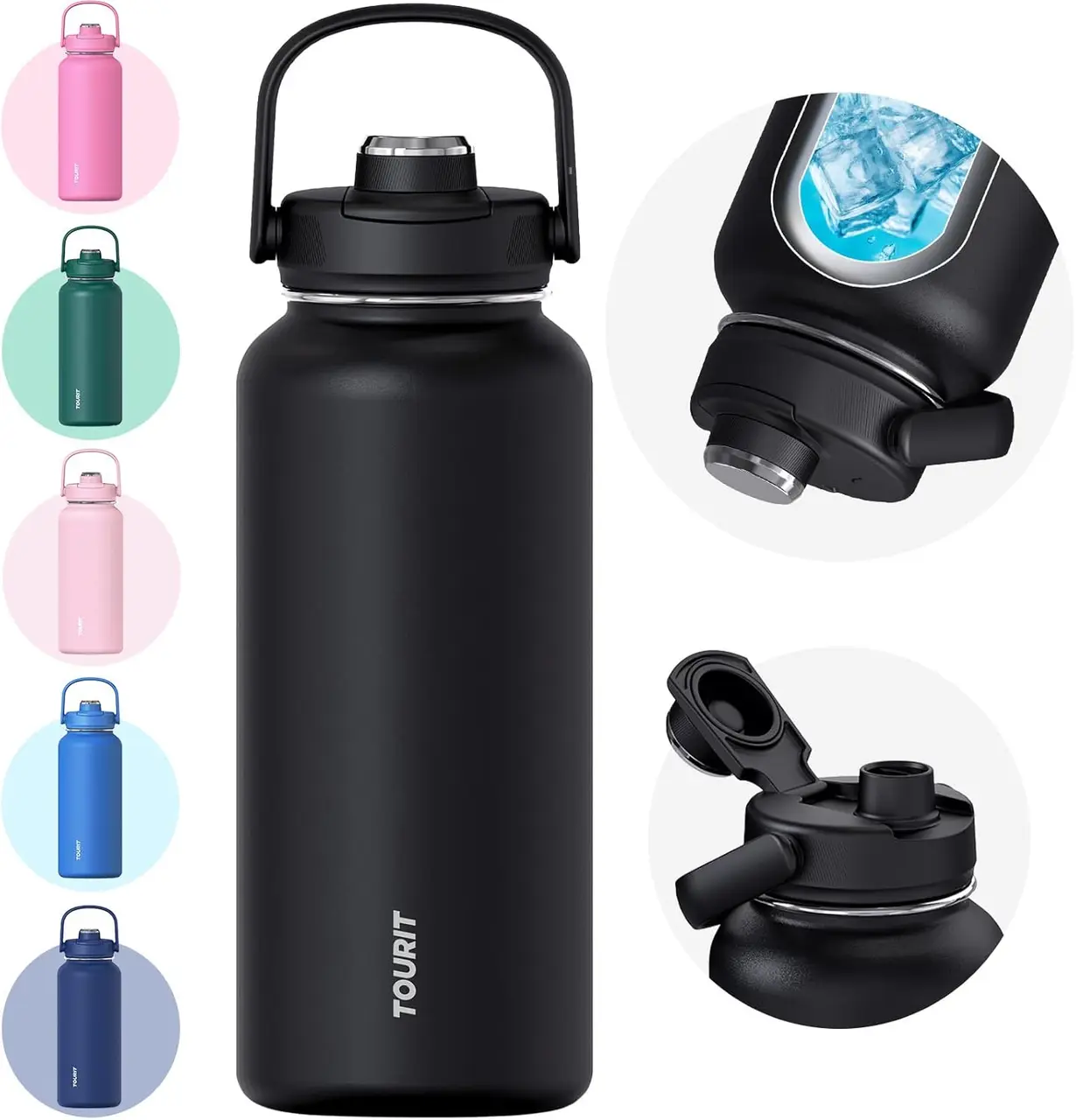 TOURIT 32 oz Insulated Water Bottle