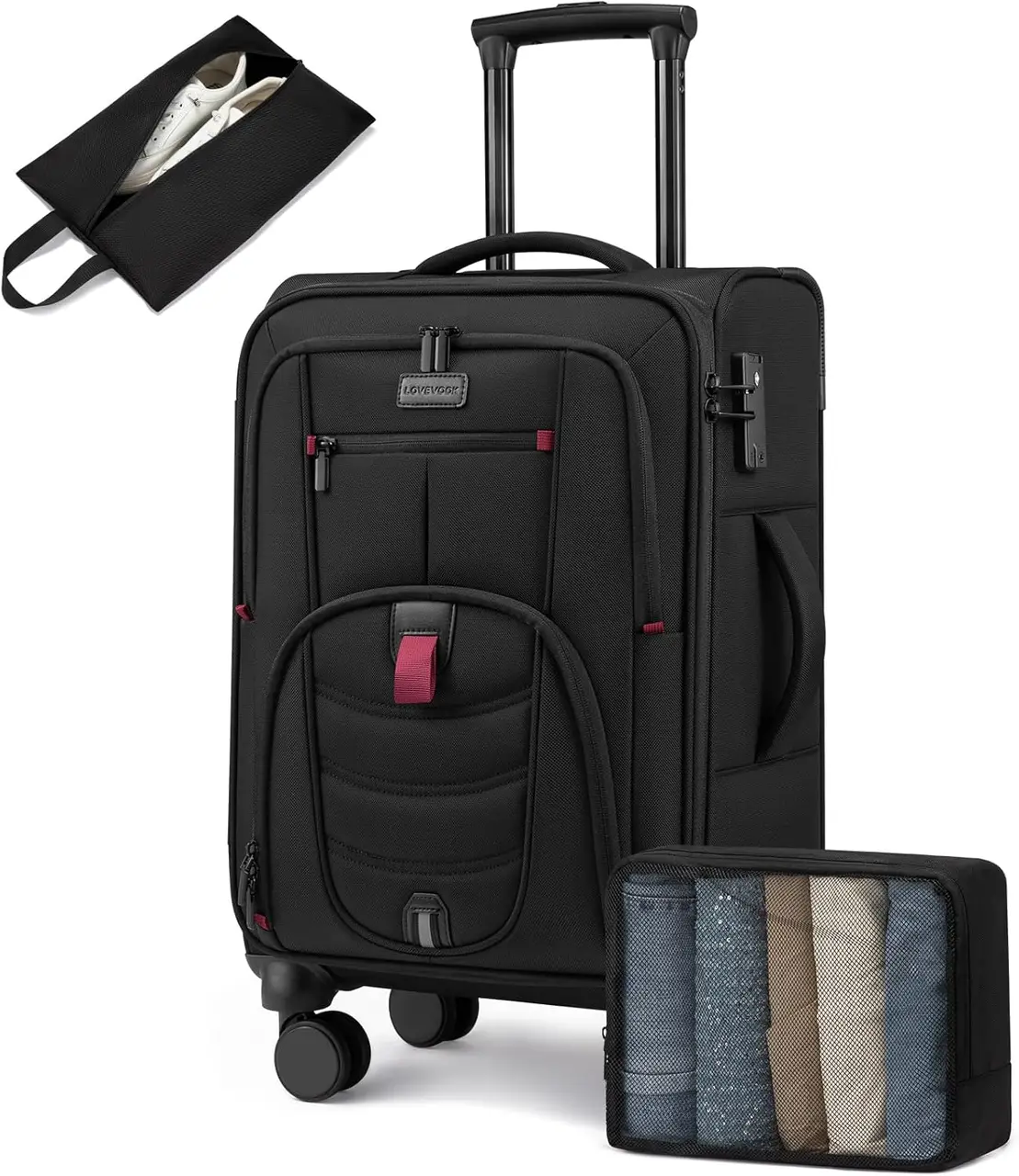 22-Inch Soft Carry-On Luggage
